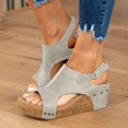 thumbnail image 2 of Womens Platform Wedge Sandals Featuring Corkys Cushioned Lightweight For All Day Wear Hook And Loop Closure, 2 of 9