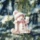 thumbnail image 1 of Snowman Letter Christmas Tree Holiday Decoration Pendant, Festive Ornament for Xmas Decor, Home Holiday Party Gift, Merry Snowman Hanging Decor, 1 of 6
