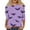 Purple, variant on Homozy Halloween Graphic Tee Shirt Women 3/4 Sleeve O Neck Scary Ghost Casual Loose Fall Holiday Shirts Tops Purple 4XL