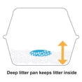 thumbnail image 6 of Richell Paw Trax Wide Hooded Cat Litter Box in Brown, 6 of 7