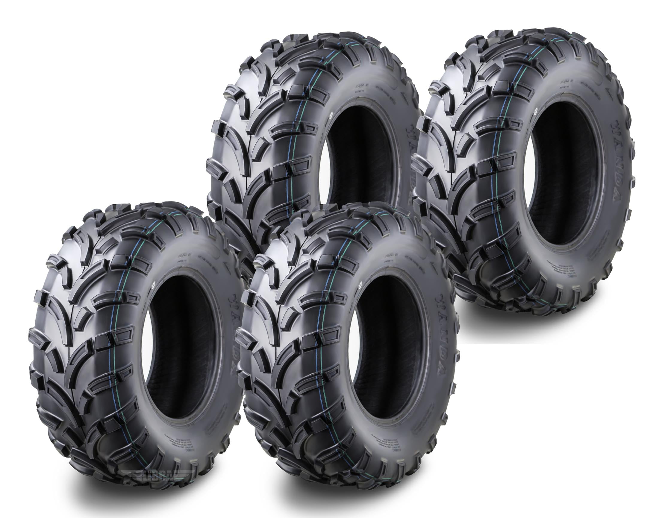 Set of 4 WANDA ATV tires 25x8-12 25x8x12 Front & 26x10-12 26x10x12 Rear 6PR P350 