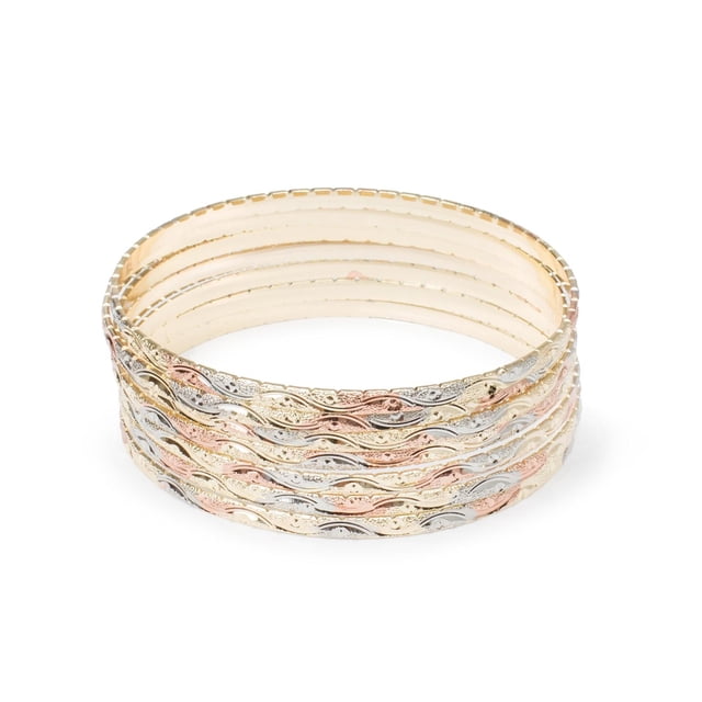 Pulsera Semanario 3 Oros Mujer 3mm Chapa de Oro 18k Ametrinaa multicolor S