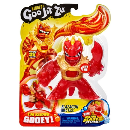 Heroes of Goo Jit Zu Water Blast - 1-Pack Action Figure, Blazagon the Dragon