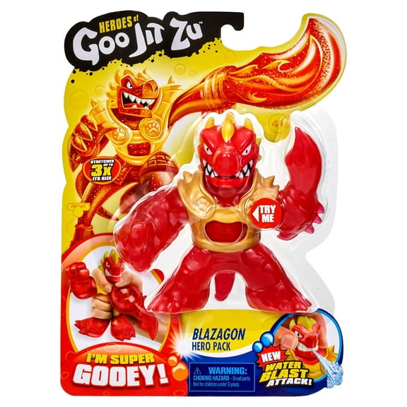 Heroes of Goo Jit Zu Water Blast - 1-Pack Action Figure, Blazagon the Dragon