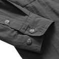 thumbnail image 7 of Outdoor Button Down Shirt for Men Ghalytn Long Sleeve Utility Top - Quick Dry with Cargo Pockets, 7 of 7
