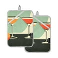 thumbnail image 7 of Yayeee Pot Holders Kitchen Heat Resistant with Pocket 7"x9.8" Cotton Oven Cooking Hot Pads, Red Glasses, 7 of 7
