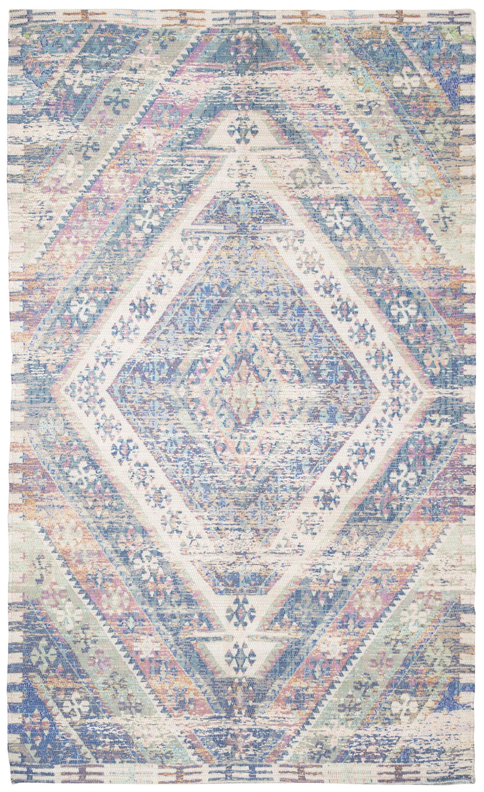 SAFAVIEH Saffron Brittania Geometric Area Rug, Royal Blue/Fuchsia, 9' x 12'