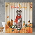 thumbnail image 2 of Happy Thanksgiving Great Dane with Turkey Pumpkins Autumn Vibes Shower Curtain Danes Dog Lover Gifts Waterproof Bathroom Bathtub Curtain - 12018, 2 of 5