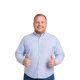 thumbnail image 1 of Big Kong USA Camisa Hombre Blanca Mil Rayas Azul Talla Grande Manga Larga, 1 of 5