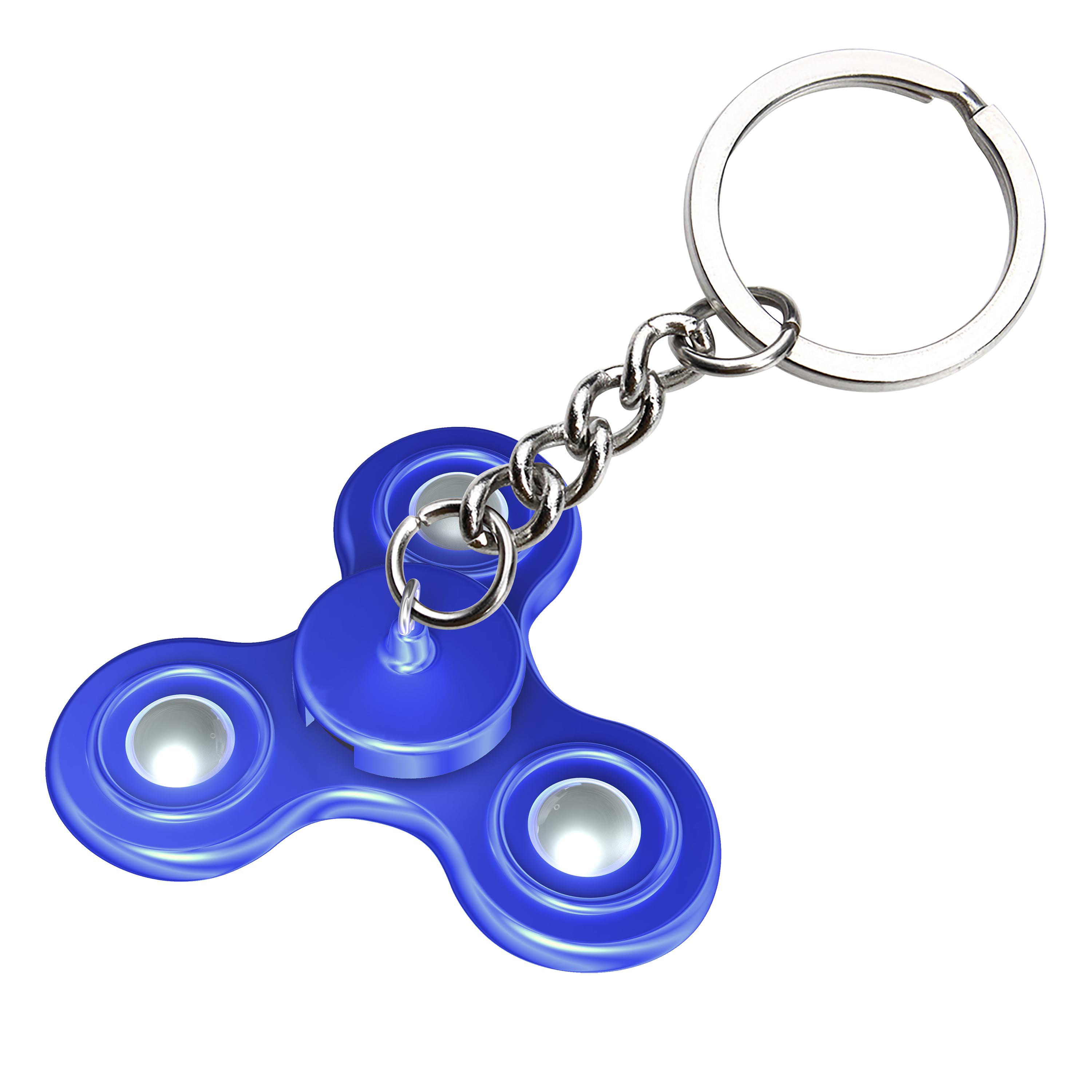 BLUE Fidget Keychain Spinner, Key Chain, Key Ring, Key Holder, Fidget  Spinner