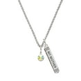 thumbnail image 1 of Delight Jewelry Crystal Clear AB Channel Drop Silvertone Always My Mother Bar Charm Necklace, 23", 1 of 4