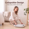 thumbnail image 6 of Collapsible Laundry Basket, 42L Foldable Pop Up Laundry Hamper with Handles, Plastic Dirty Clothes Storage Organizer for Bathroom Bedroom Dorm, Grey, 6 of 7