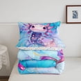 thumbnail image 5 of Manfei Ocean Animal Axolotl Queen Comforter Set,3D Printed Amphibian Comforter Sets Queen,Colorful Stars Reversible,3pcs,1 Comforter and 2 Pillowcases, 5 of 7