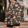 thumbnail image 3 of Yuyamidu Coffee Sweatshirts for Women Trendy Comfrt Hoodie Womens Zip Up Sweatshirt Plus Size Sweatshirts for Women Zip Up Hoodie Y2K 2XL, 3 of 8