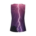 thumbnail image 5 of Picia Thunderstorm Violet Purple Pattern Women's Workout Tank Top,Breathable Activewear,Slim Fit Athletic Top,Versatile Workout Moisture-wicking top-XX-Large, 5 of 9