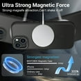 thumbnail image 4 of DOMAVER Magnetic iPhone 15 Case (6.1") - Slim Fit Matte Translucent Cover | MagSafe Compatible | Shockproof Anti-Yellowing | Black, 4 of 9