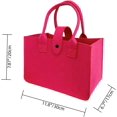 thumbnail image 4 of 1pc Medium Felt Tote Bag Boys And Girls Reusable Gift Bag For Baby Shower Party Favors DIY Handcraft (10.Rose Red), 4 of 4