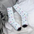 thumbnail image 5 of Gukieu Rabbit In The Rain Print Contrast Color Mid-calf Socks, Sweat-wicking Athletic Socks, Unisex Clothing Accessories, 5 of 6