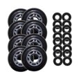 thumbnail image 1 of Black 68mm 82A Inline OUTDOOR Skate Wheels + ABEC 5'S, 1 of 1