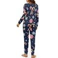 thumbnail image 5 of Tutolipy Christmas Pjs Set for Women Snowflake Lollipop Printed Drawstring Pajamas Comfy Sleepwear Long Sleeve Shirt and Pajama Pants Lounge Sets, 2XL, 5 of 7