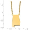 thumbnail image 5 of 925 Sterling Silver Gold Plated AL State Shaped Pendant with chain, 5 of 5