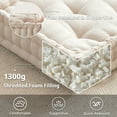 thumbnail image 5 of Regency Heights Large Tufted Floor Pillow for Seating, Square Meditation Cushion with Handle, Chenille Sitting Pillows Floor Cushion for Yoga Living Room Balcony Office Outdoor, 24" x 24" Ivory, 5 of 9