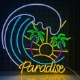 thumbnail image 3 of Handmadetneonsign Paradise Neon Sign, Palm Tree Beach Wall Art Decor, Beach Led Sign, Beach Lover Room Wall Decor, 3 of 5