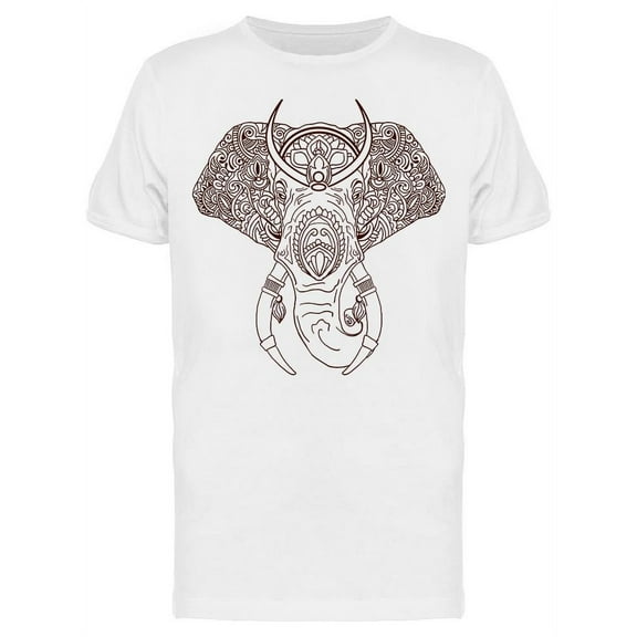 Elephant In Indian Style T-Shirt Men -Image by Shutterstock, Male Medium