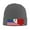 Deep Heather, variant on America-Mexican Flag Beanie Hat Men Women Warm Printed Cap Knit Beanies Hats Outdoor Winter Red