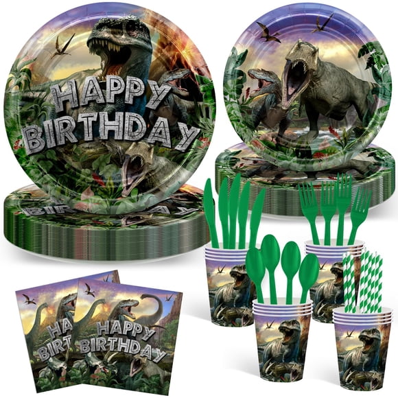 Artículos de fiesta Avezano Dinosaur Birthday Jurassic Kids 24