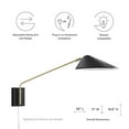 thumbnail image 3 of Sconce Wall Lamp Light Fixture, Black, Metal, Modern Contemporary, Mid Century Living Kitchen Cafe Bistro Restaurant Hospitality, 3 of 9