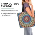 thumbnail image 2 of Fotbe Round Mandala Bolsa Tote Estética de Lona con Estampado para Mujer - Bolsa Reutilizable de Hombro Casual para Vacaciones, Compras, Trabajo y Gimnasio, 2 of 8