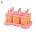 thumbnail image 2 of D-GROEE 1 Set Classic Molds with Sticks Ice Maker Food Grade Plastic for Homemade Juice Popsicles Set of 9 Pops with Stand, 2 of 8