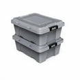 thumbnail image 6 of 12gal Max Pro Storage Tote Gray: Plastic Utility Bin with Locking Handles & Latches, Universal Storage Solution, 6 of 8
