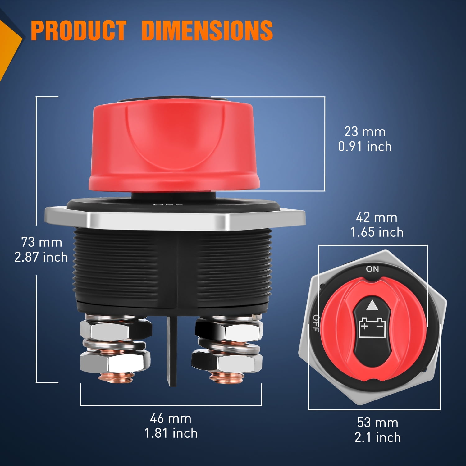 Nilight Battery Disconnect Switch 300A Master Disconnect Isolator