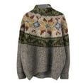 thumbnail image 4 of IMENGL Chandail Col Roulé en Tricot Imprimé art Vintage, Jaune 4TG, Taille M-4TG, 4 of 4