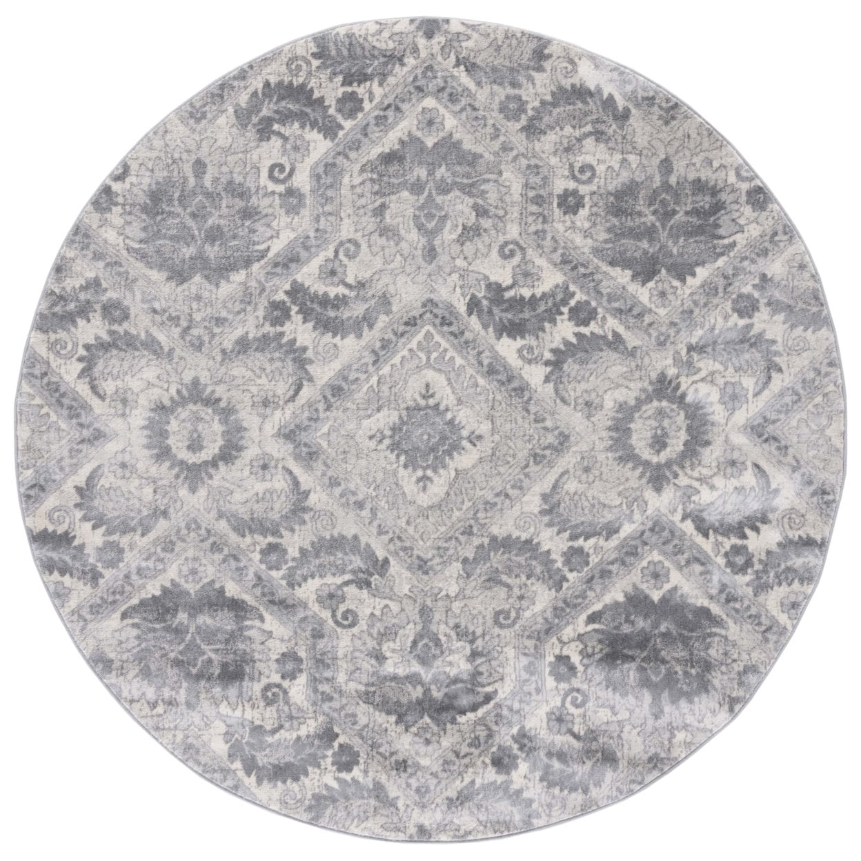 SAFAVIEH Brentwood Zharko Oriental Area Rug, 4' x 6', Grey/Light Grey