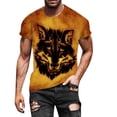 thumbnail image 1 of ICHUANYI Clearance Men Short-Sleeved Printed Color Buttons Fashion Cardigan Casual T-Shirt Tops(Yellow, XXXXL) Ichuanyi Ichuanyi, 1 of 4