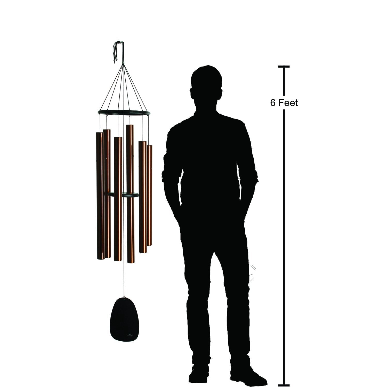 Woodstock Windchimes Bells of Paradise Bronze 68", Wind Chimes For Outside, Wind Chimes For Garden, Patio, and Outdoor Décor, 68"L