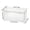C, variant on Extra Large Stackable Translucent Plastic Pencil Box, Clear Stationery Organizer Case with Snap-Tight Locking Handles, Office Art Supplies Storage Container