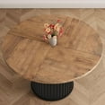 thumbnail image 4 of Gaderth 47" Round Dining Table For 4-6 People,Circle Kitchen Table,Farmhouse Round Dining Room Table,Wood Dinner Table With Sturdy Waveform Pedestal Base For Living Room Apartment,Table Only, 4 of 8