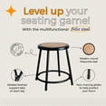 thumbnail image 2 of Hampden Furnishings Felix Collection 18-Inch Steel Stool, Black, AssemblyReady, 2 of 4