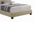 thumbnail image 3 of Fabric Upholstered Tufted Full Size Bed with Tapered Block Legs Beige, 3 of 5