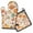Fall Pumpkins and Autumn Leaves, variant on Fall Pumpkins and Flowers Pattern Kitchen Oven Mitt and Pot Holder Sets 2 Pcs for Baking, Cooking and Grilling, Heat Resistant Up To 392 °F