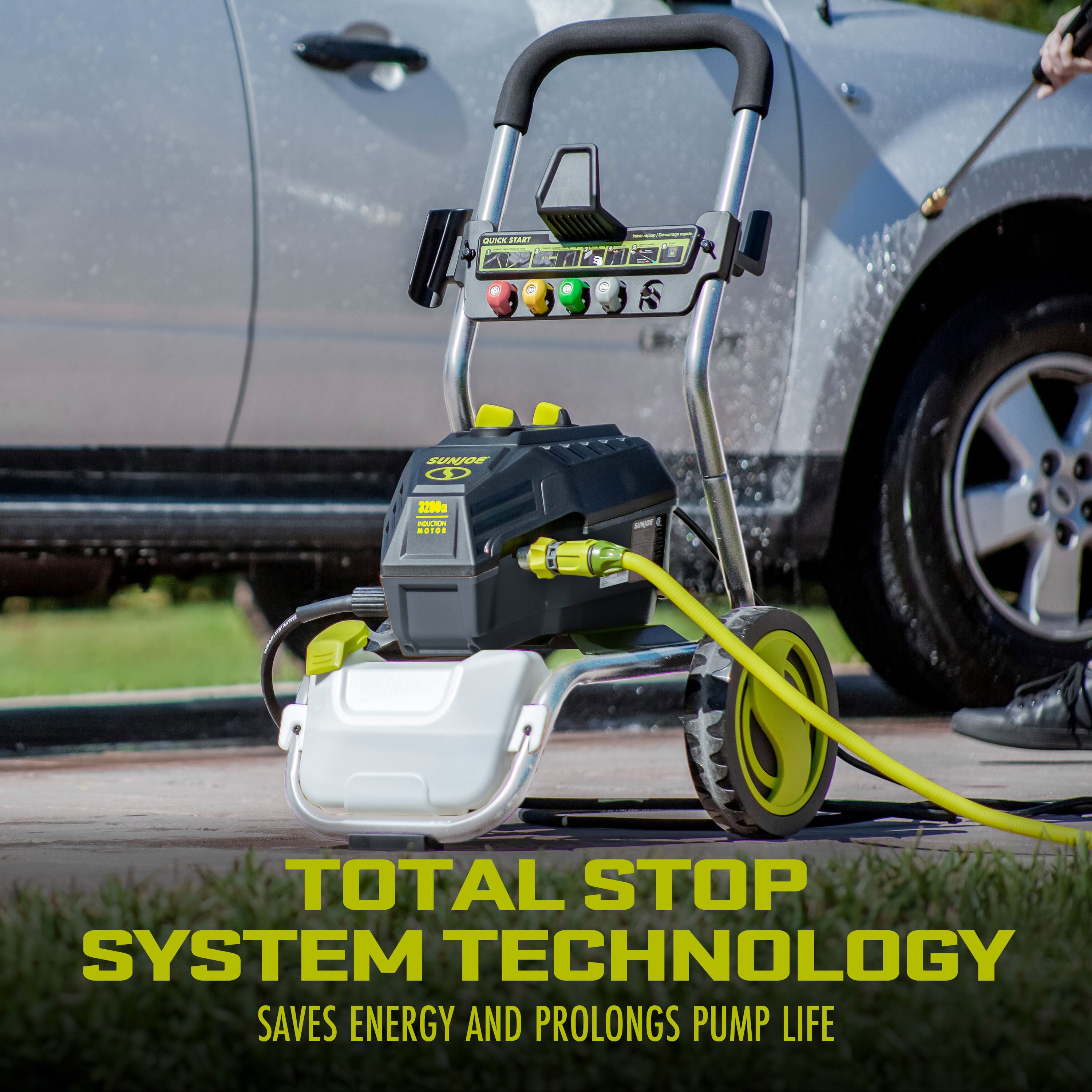 Sun Joe Electric Pressure Washer, Quick Connect Nozzles & Adjustable Wand, 14.9-Amp