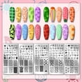 thumbnail image 3 of 5 placas de estampado de uñas con dibujos animados: plantillas para uñas con animales adorables, flores, insectos y frutas. Placas de acero inoxidable con imágenes para uñas., 3 of 7