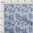 thumbnail image 2 of oneOone Rayon Medium Blue Fabric Floral Quilting Supplies Print Sewing Fabric By The Yard 56 Inch Wide, 2 of 5