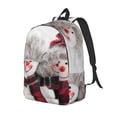 thumbnail image 1 of Vsdgher Christmas Snowman With Hat Print Canvas Backpack Travel Rucksack Unisex Knapsack 15.7/17.7Inch Laptop Backpack for Work,College-Medium, 1 of 5