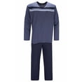 thumbnail image 1 of hajo traje de ocio para hombre, conjunto de 2 piezas - confort climático, chaqueta y pantalón, mezcla de algodón Azul 2XL (XX-Large), 1 of 3