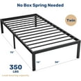 thumbnail image 5 of SSyao Upgraded 14-inch Twin Full Queen Size Platform Bed Frame Heavy Duty Sturdy Metal-King, 5 of 17